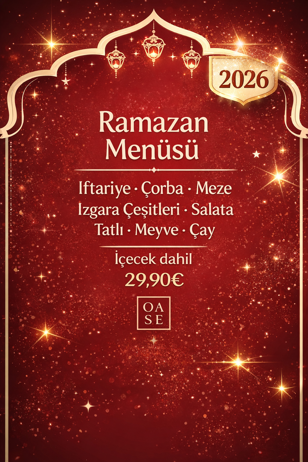 Iftar Viyana Lokanta Oase Menüsü 2026
